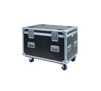 Kimex Flight case malle 90 x 60 x 60 cm – rangement intérieur – Noir