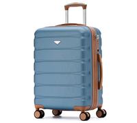 Flight Knight 24x16x10 Expandable Carry on Suitcase Hardside TSA Lock USB C Lightweight Luggage Silent Double Spinner Wheels Maximum Overhead Carry-on Bag for Virgin & South West Approved Airlines