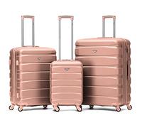 Flight Knight ABS 3 Tailles Valise Legere Compatible avec Air France, Hop! easyJet, RyanAir Et Bien d'autres! Bagage a Main 55x35x20 cm Et Bagage en Soute Grande avec 4 Roues.