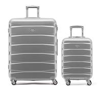 Flight Knight ABS 3 Tailles Valise Legere Compatible avec Air France, Hop! easyJet, Ryanair Et Bien d'autres! Bagage a Main Et Bagage en Soute Grande avec 4 Roues Lot De 2 (S+L)