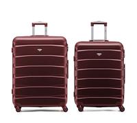 Flight Knight ABS 3 Tailles Valise Legere Compatible avec Air France, Hop! easyJet, RyanAir Et Bien d'autres! Bagage a Main 55x35x20 cm Et Bagage en Soute Grande avec 4 Roues.