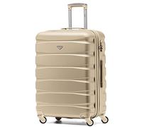 Flight Knight ABS 3 Tailles Valise Legere Compatible avec Air France, Hop! easyJet, RyanAir Et Bien d'autres! Bagage a Main 55x35x20 cm Et Bagage en Soute Grande avec 4 Roues.
