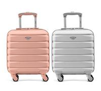 Flight Knight Case Lot De 2 Bagages a Main Legers en ABS Rigide a 4 Roues Approuve pour Plus De 100 Compagnies Aeriennes, Y Compris Air France, Ryanair et easyJet 45x36x20cm