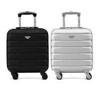 Flight Knight Case Lot De 2 Bagages a Main Legers en ABS Rigide a 4 Roues Approuve pour Plus De 100 Compagnies Aeriennes, Y Compris Air France, Ryanair et easyJet 45x36x20cm