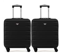 Flight Knight Case Lot De 2 Bagages a Main Legers en ABS Rigide a 4 Roues Approuve pour Plus De 100 Compagnies Aeriennes, Y Compris Air France, Ryanair et easyJet 55x35x20cm