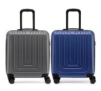 Flight Knight Lot de 2 Hard Shell Lightweight Hand Luggage - 8 Spinner Wheels - TSA Lock & USB Port - Approuve par Plus De 100 compagnies aeriennes Y Compris La Grande Cabine EasyJet - 56x45x25cm