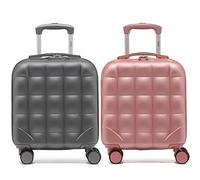 Flight Knight Lot De 2 Valise a Bulles - Bagage a Main Leger Et Tres Resistant - Ryanair Easyjet Jet2 Approved - 8 Wheel Carry Cabin Hardcase 45x36x20cm