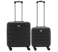 Flight Knight Lot De 2 Valises Legeres en ABS Rigide A 4 Roues - Ryanair Taille Maximale pour Cabine SupRieure Et sous Le Siege - 55x40x20 cm Et 40x20x25 cm