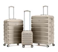 Flight Knight Lot de 3 Valises Legeres Cabine 40 x 20 x 25 cm Compatible 100+ Compagnies Dont BA easyJet et Taille Maximale Ryanair avec Valises Grande et XL Soute Coque Rigide ABS Serrure TSA