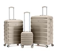 Flight Knight Lot de 3 Valises Legeres Cabine 40 x 30 x 20 cm Compatible 100+ Compagnies Dont easyJet et Taille Maximale Vueling Wizz Air avec Valises Grande et XL Soute Coque Rigide ABS Serrure TSA