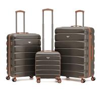 Flight Knight Lot de 3 Valises Rigides ABS Cabine 45 cm sous Siege easyJet et Valises Moyenne et Grande Soute Legeres pour Vacances et W nd Serrure TSA