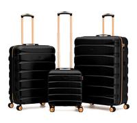 Flight Knight Lot de 3 Valises Rigides ABS Cabine 45 cm sous Siege easyJet et Valises Moyenne et Grande Soute Legeres pour Vacances et W nd Serrure TSA