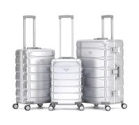 Flight Knight Premium Travel Suitcase - 8 Spinner Wheels - Built-in TSA Lock Lightweight Aluminium Frame, ABS Hard Shell Carry on Check in Luggage Highly Durable - Approved for Over 100 Airlines