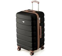 Flight Knight Valise Coffre 70 cm Rigide ABS Bagage Soute pour Voyages d Une Semaine Capacite Moyenne Roues Pivotantes Serrure TSA Compatible Compagnies Aeriennes UK