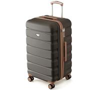 Flight Knight Valise Coffre 70 cm Rigide ABS Bagage Soute pour Voyages d Une Semaine Capacite Moyenne Roues Pivotantes Serrure TSA Compatible Compagnies Aeriennes UK
