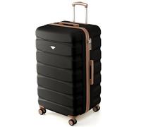 Flight Knight Valise Coffre 80 cm Rigide ABS Bagage Soute pour Longs Voyages Grande Capacite Interieure Roues Pivotantes Serrure TSA Compatible Compagnies Aeriennes UK