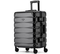 Flight Knight Valise de voyage premium - 8 roulettes pivotantes - Verrou latéral intégré Cadre en aluminium léger, coque rigide ABS Bagage à main et à soute hautement durable - Approuvé par plus de