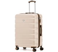Flight Knight Valise Moyenne 70 cm Rigide ABS Legere 4 Roues Bagage Soute Grande Capacite Compatible 100+ Compagnies easyJet British Airways Ryanair Jet2 Emirates Valise Durable