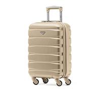 Flight Knight Valise rigide en ABS à 4 roues, légère, bagage à main compatible avec les dimensions approuvées par plus de 100 compagnies aériennes, dont easyJet, BA, Ryanair, Air France, Champagne,