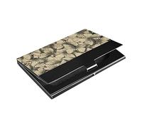 Flight of Butterflies with Wings Texture Vintage Retro Style PU Leather Stainless Steel Card Holder Card Holder Name Card Holder Slim Credit Wallet, Unisex Business Card Case Multi Card Case