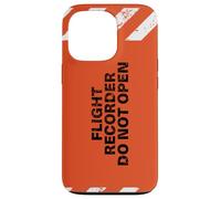 Flight Recorder Do Not Open Aviation Boîte Noire Coque pour iPhone 13 Pro