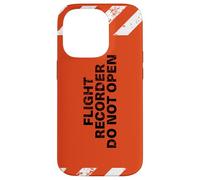 Flight Recorder Do Not Open Aviation Boîte Noire Coque pour iPhone 14 Pro