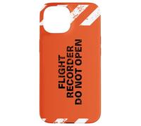 Flight Recorder Do Not Open Aviation Boîte Noire Coque pour iPhone 15