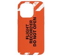 Flight Recorder Do Not Open Aviation Boîte Noire Coque pour iPhone 15 Pro
