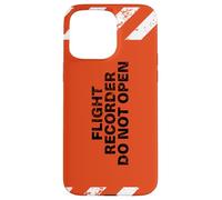 Flight Recorder Do Not Open Aviation Boîte Noire Coque pour iPhone 15 Pro Max