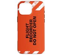 Flight Recorder Do Not Open Aviation Boîte Noire Coque pour iPhone 16 Pro Max
