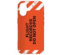 Flight Recorder Do Not Open Aviation Boîte Noire Coque pour iPhone 17