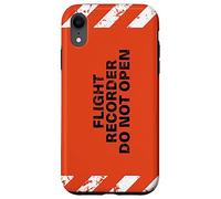 Flight Recorder Do Not Open Aviation Boîte Noire Coque pour iPhone XR