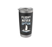 Flight Was Never An Option Action Pingouin Humour Gobelet isotherme en acier inoxydable double paroi
