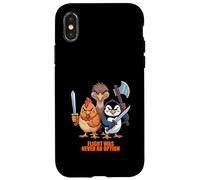 Flight Was Never an Option Fun Bird Psychology Joke Coque pour iPhone X/XS