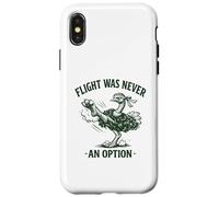 Flight Was Never an Option, Funny Autrich Karaté Meme Coque pour iPhone X/XS