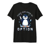 Flight Was Never an Option Pingouin Amusant avec Couteau T-Shirt Haut de Gamme