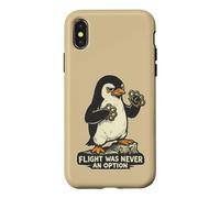 Flight Was Never an Option Pingouin Hommes Femmes Drôle Coque pour iPhone X/XS