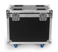 Flightcase pour 2 lumières disco LED à tête mobile 200 W 61 x 33,5 x 61 cm avec roues pour un rangement et un transport faciles des lumières de scène
