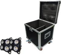 Flightcase pour 4x100W lumières LED COB, supporte laDMX, distance de projection optimale,1 boîtier vide