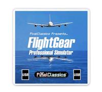 FlightGear Flight Simulator 2023 X Simulateur de Vol Avion & Hélicoptère Simulateur Professionnel USB PC