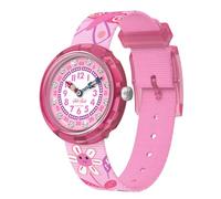 Montre enfant - FLIK FLAK - Happy Meadow - Cadran rose - Bracelet textile fleuri - Quartz Swiss Made