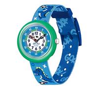 Flik Flak, Montre, la Montre préférée des Enfants, Conception colorée, Résistante aux Chocs, Mouvement Suisse, Étanchéité, Lecture Facile de lheure, Montre garçon Soccerozaurus