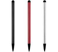 Flimikun Lot de 3 stylets universels pour écran tactile de téléphone et tablette Android iPhone iPad Noir/argenté et rouge