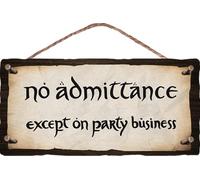 flinelife Panneau en bois « No Admittance Except on Party Business », 30,5 x 15,2 cm, parfait pour les fans