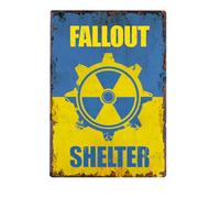 Flinelife Panneau Fallout Shelter, 20,3 x 30,5 cm, décoration de garage, panneau de grotte pour homme, décoration de salle de jeux vidéo