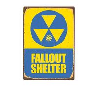 Flinelife Panneau Fallout Shelter, 20,3 x 30,5 cm, décorations Fallout, décoration de garage, panneau de grotte pour homme, décoration de salle de jeux vidéo