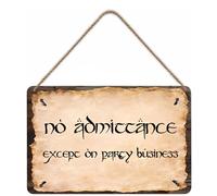 flinelife Plaque en métal « No Admittance Except on Party Business », 30,5 x 20,3 cm, parfaite pour les fans