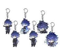 Flins Porte Clés Game Figurine Flins Cosplay Accessoires Genshins Mignon Acrylique Keychain 6 Set