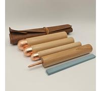 Flint Knapping Tool Kit pour l'artisanat en obsidienne - Flaker de pression et écouvillon en cuivre pour l'archéologie et les compétences de survie