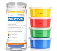 FlintRehab Pâte Intelligente, Pâte à Modeler Anti Stress de Première Qualité (4 Pots de 85 g), Objet Satisfaisant pour l’Exercice des Mains et la Réduction du Stress